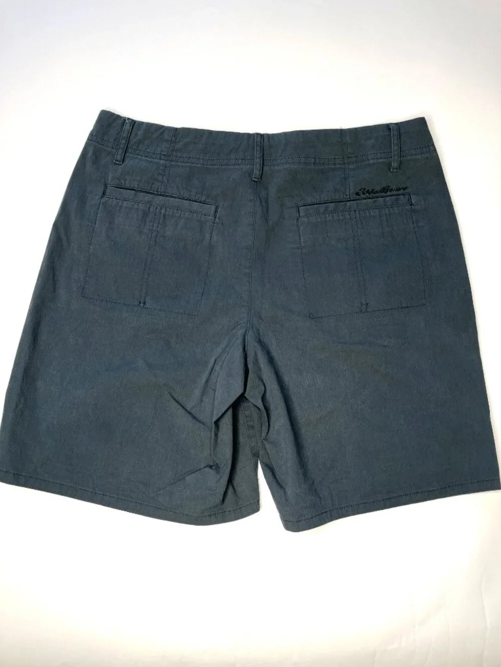 Eddie Bauer Specially Dyed Chino Shorts Gray Pockets Outdoor Women's Size